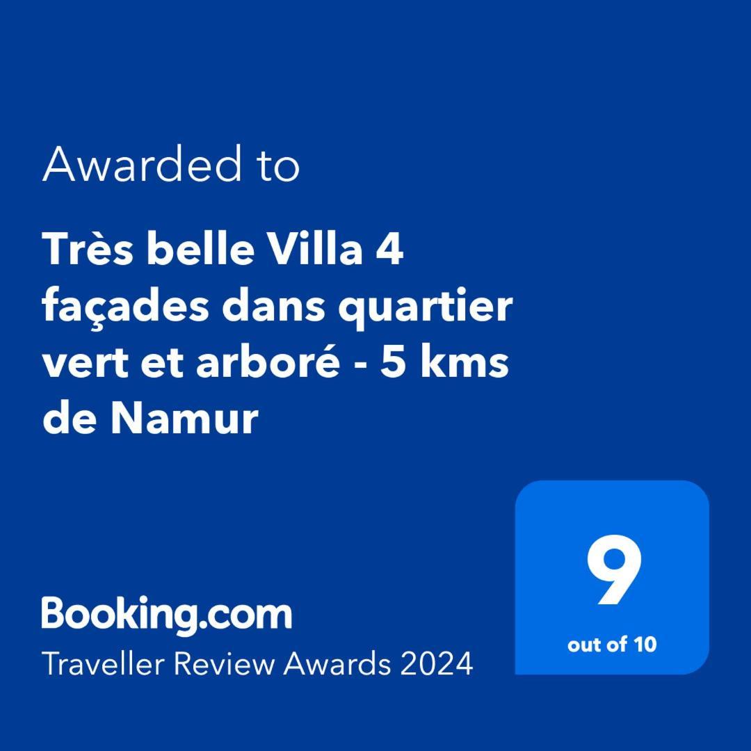 Tres Belle Villa 4 Facades Dans Quartier Vert Et Arbore - 5 Kms De Namur Kültér fotó