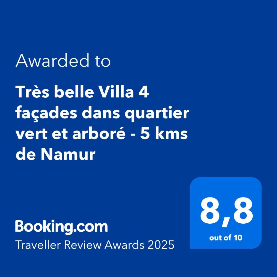 Tres Belle Villa 4 Facades Dans Quartier Vert Et Arbore - 5 Kms De Namur Kültér fotó