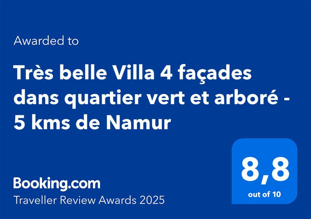 Tres Belle Villa 4 Facades Dans Quartier Vert Et Arbore - 5 Kms De Namur Kültér fotó
